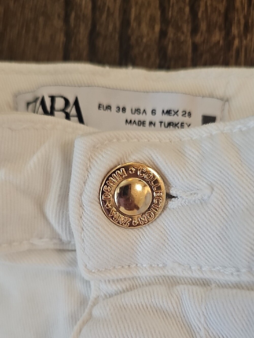 Zara White Flared Wide-Leg Jeans Size 6 - Picture 3 of 14